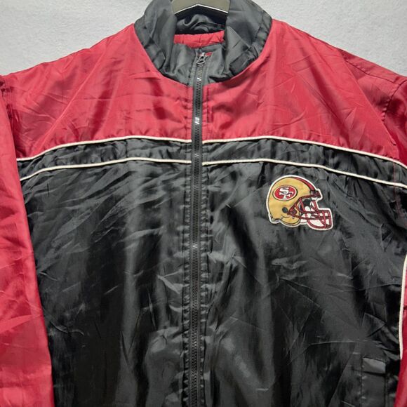 Vintage San Francisco 49ers Jacket Mens XXL Black OG NFL Football Full Zip 2XL - Picture 9 of 16